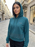 Felpa MOSCHINO con logo gommato con cappuccio