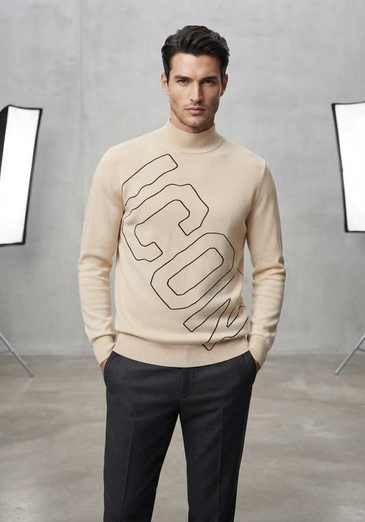 Maglioncino ICON con ricamo trasversale vari colori
