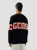 Maglione GCDS NERO CON BANDA LOGATA