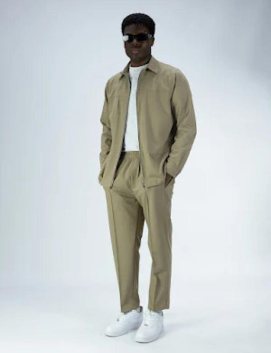 Coordinato SOLDIER con zip beige