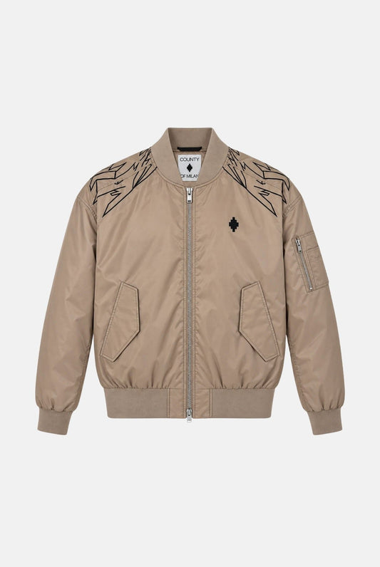 Giubbotto BURLON acquila girocollo beige