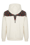 Felpa BURLON con cappuccio ali con multi logo rosso