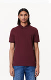 Polo LACOSTE bordeaux con logo in tinta