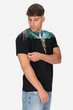 T-shirt BURLON CON ali sfumate azzurre e verde