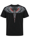 T-shirt BURLON NERA con ali sul retro