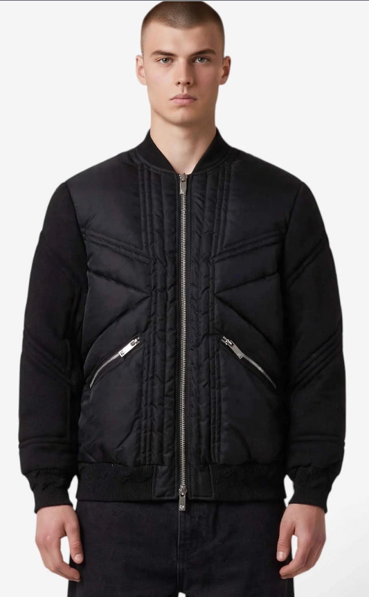 Giubbotto bomber RICHMOND X nero con maxi logo retro