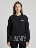 Felpa MOSCHINO girocollo con scritta gommata