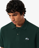 Polo LACOSTE Verde scuro logo tricolor