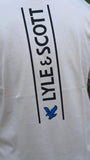 T-shirt LYLE SCOTT beige logo banda dietro Black