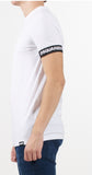 T-shirt DSQUARED2 total white fascia logata bianca e nera