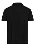 Polo LACOSTE nera con logo in tinta