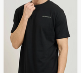 T-shirt RICHMOND basic nera logo a rilievo lato cuore