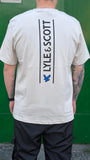 T-shirt LYLE SCOTT beige logo banda dietro Black
