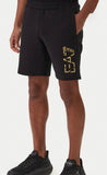 Completo ARMANI black and White con banda logata al pantalone in oro e t-shirt logo oro