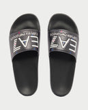 Ciabatte ARMANI nere monogram colorato