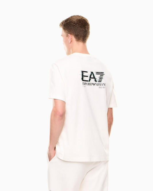 T-shirt ARMANI White logo avanti e indietro