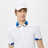 Polo LACOSTE bianca colletto bicolore