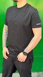 T-shirt DISQUARED2 total black logo basic braccio
