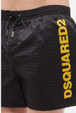 Costume DSQUARED2 monogram logo banda giallo laterale