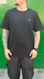 T-shirt LYLE SCOTT black logo banda retro rossa