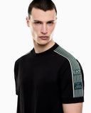 Completo ARMANI black logo laterale green