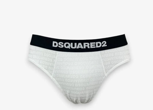 Slip DSQUARED2 bianco monogram