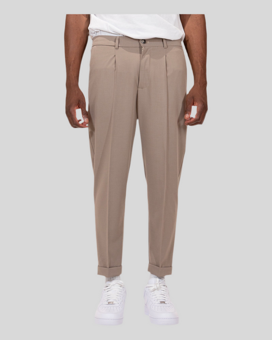 Pantalone SOLDIER beige modello capri