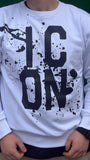 Felpa ICON White stampa black