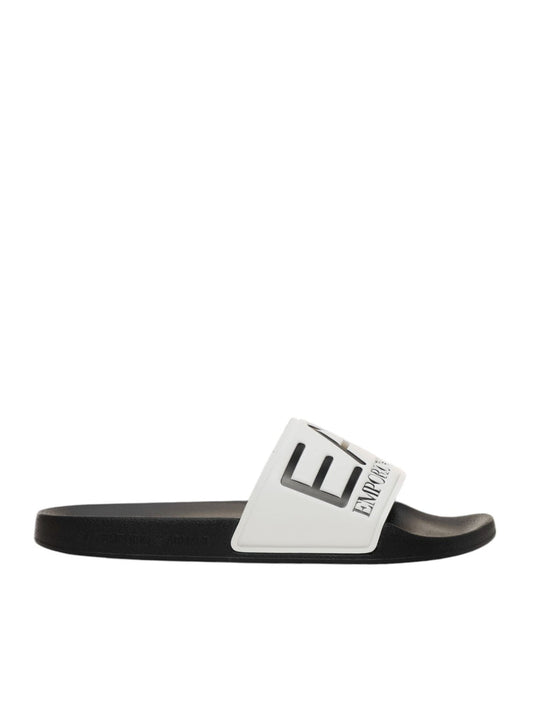 Ciabatte ARMANI bianche logo nero