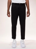 Pantalone cotone nero SOLDIER modello capri