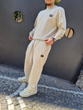 Tuta MAISON 9 PARIS BEIGE SCURO PATCH METALLO
