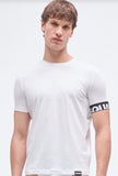 T-shirt DSQUARED2 bianca logata fascia bianca e nera