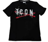 T-shirt ICON total black logo X