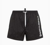 Costume DSQUARED2 monogram logo banda laterale bianca