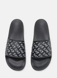 Ciabatte ARMANI nere monogram bianco