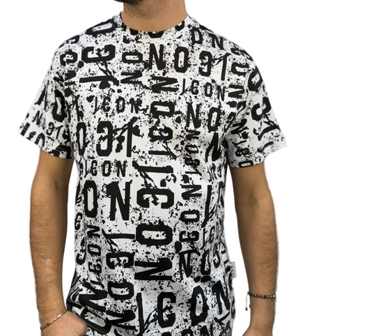 Completo ICON total white monogram nero