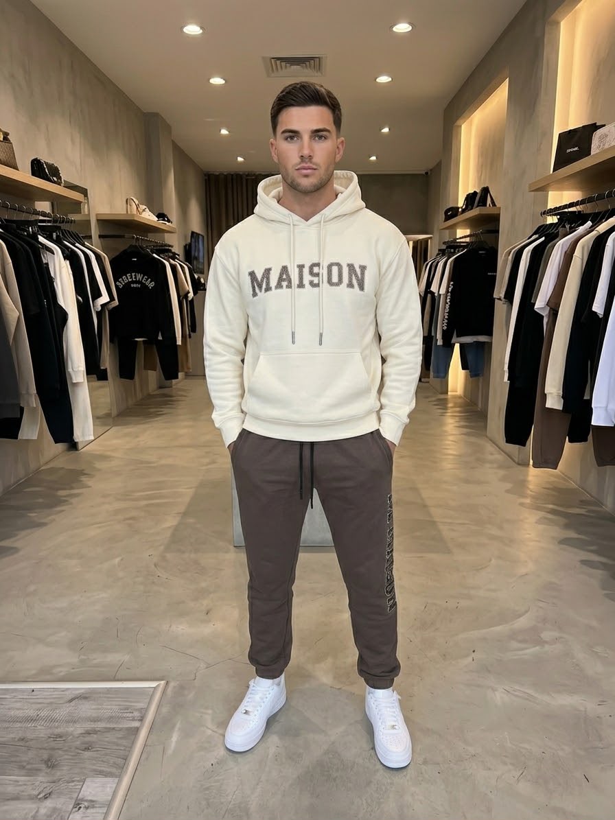 TUTA MAISON9PARIS strass luccicosi con cappuccio