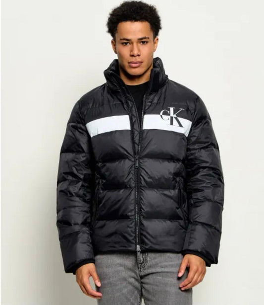 Giubbotto CALVIN KLEIN nero con logo bianco
