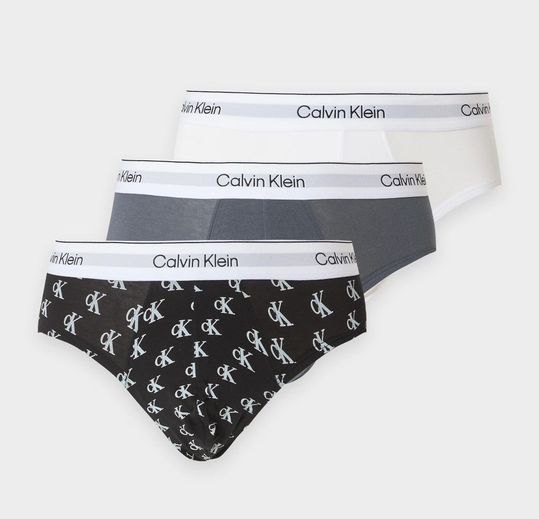 Slip CALVIN KLEIN tripack (monogram,grigio,bianco )