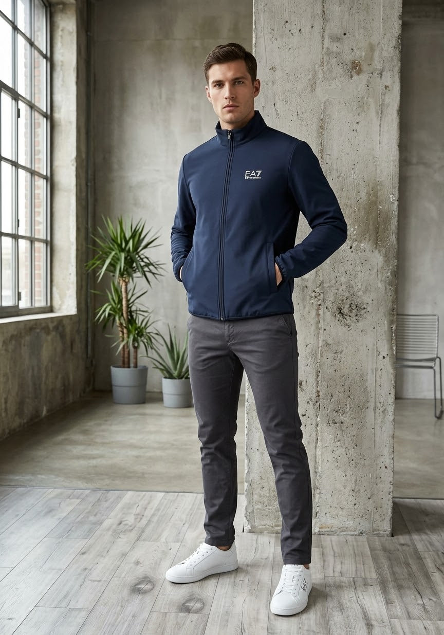 Giubbotto ARMANI in nero e blu