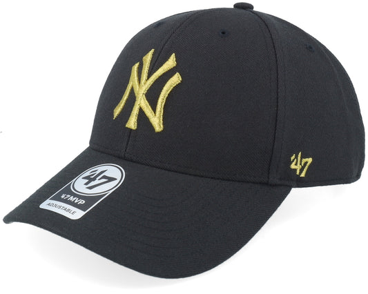 Cappello `47 black logo oro