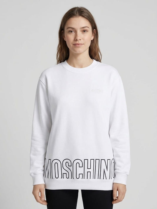 Felpa MOSCHINO girocollo con scritta gommata