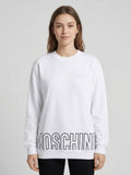 Felpa MOSCHINO girocollo con scritta gommata