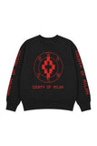 Felpa BURLON girocollo con logo segni zodiacali e scritta monogram retro