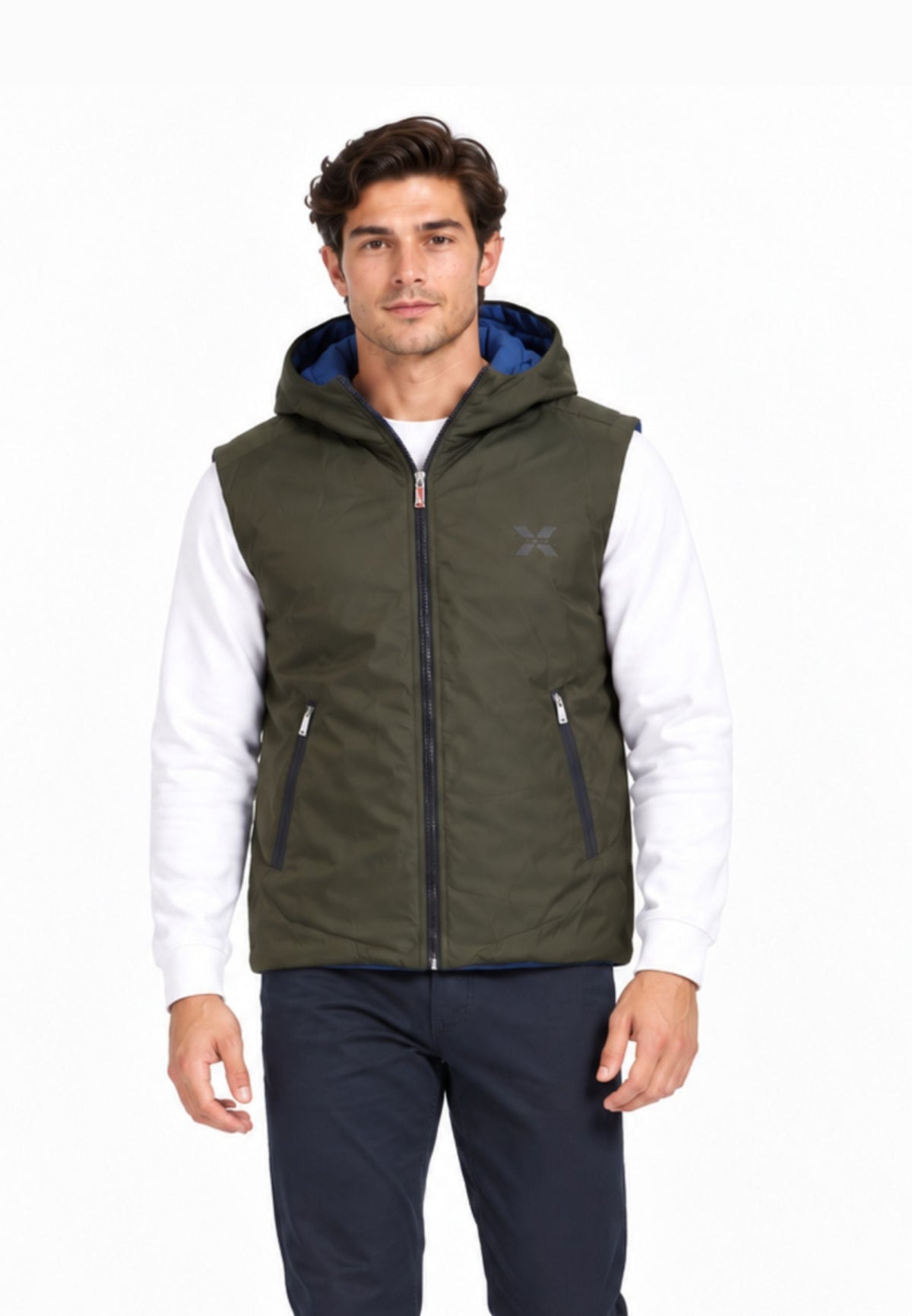 Smanicato RICHMOND DOUBLE FACE verde e blu