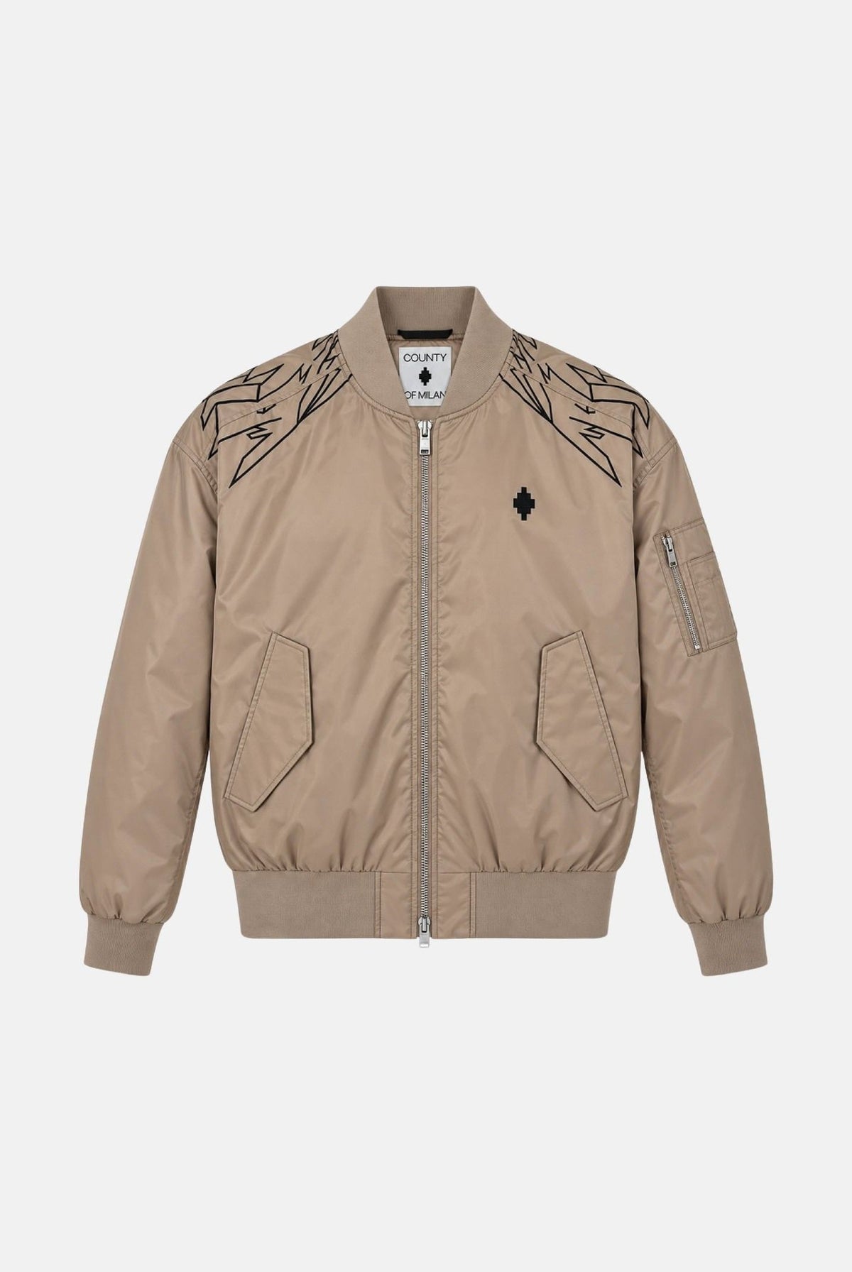 Giubbotto BURLON acquila girocollo beige