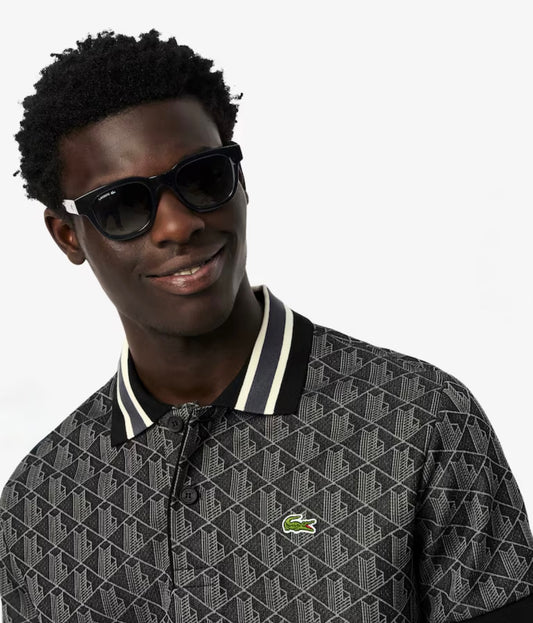 Polo Lacoste monogram black