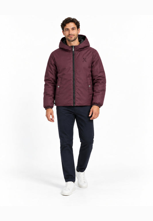 Giubbotto RICHMOND DOUBLE FACE nero/bordeaux