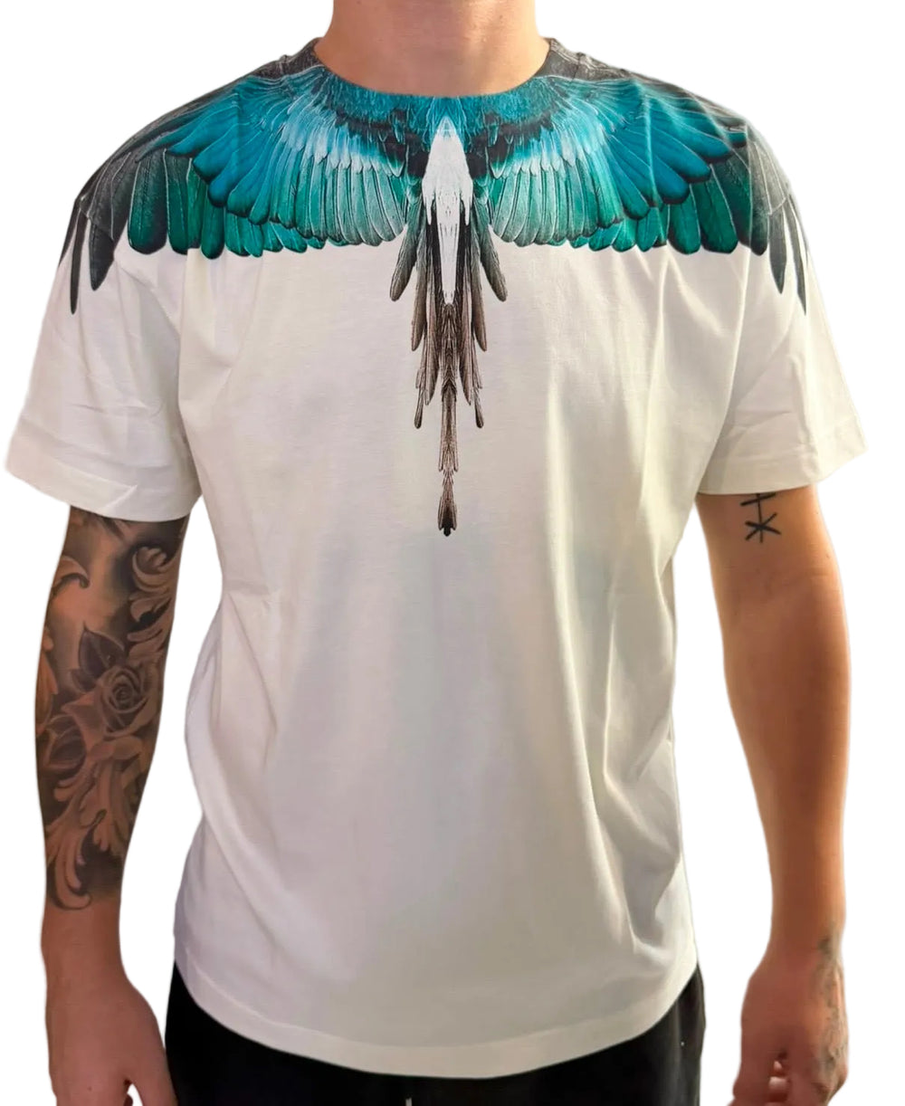 T-shirt BURLON ali sfumate azzurre e verde