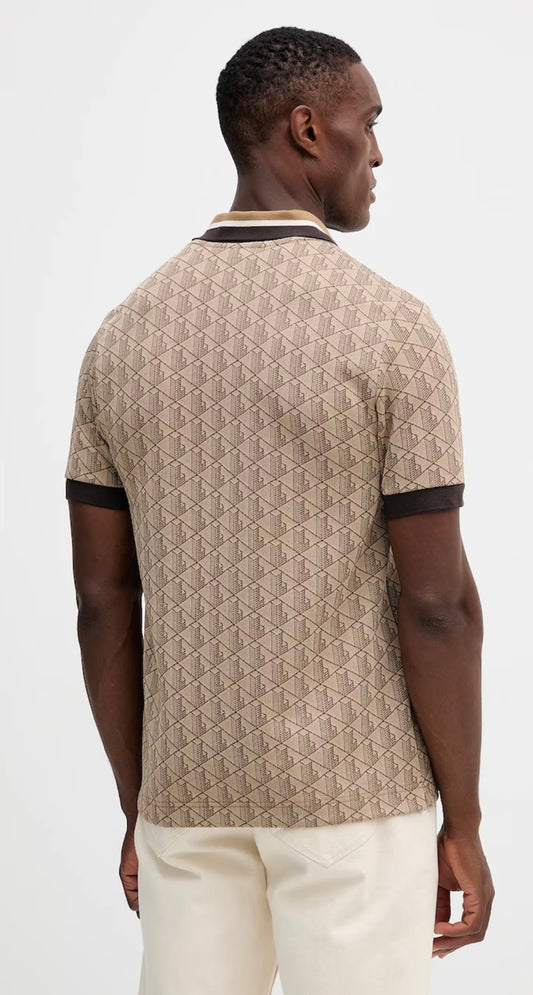 Polo Lacoste monogram beige